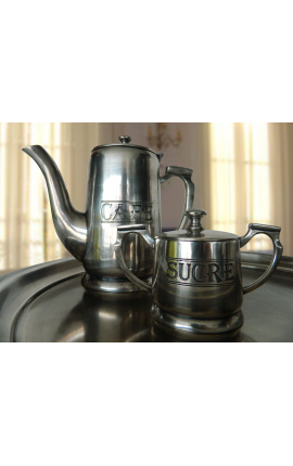 5-piece coffee and tea in silver brass &quot;Grand Hotel&quot;