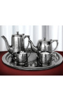 5-piece coffee and tea in silver brass "Grand Hotel"