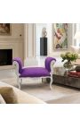 Barokki Louis XV Pench violetti sametti kangas ja hopea puu - 5