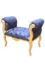 Baročni Louis XV Klop modra z "gobelins" tkanina tkanina in zlati les - 8