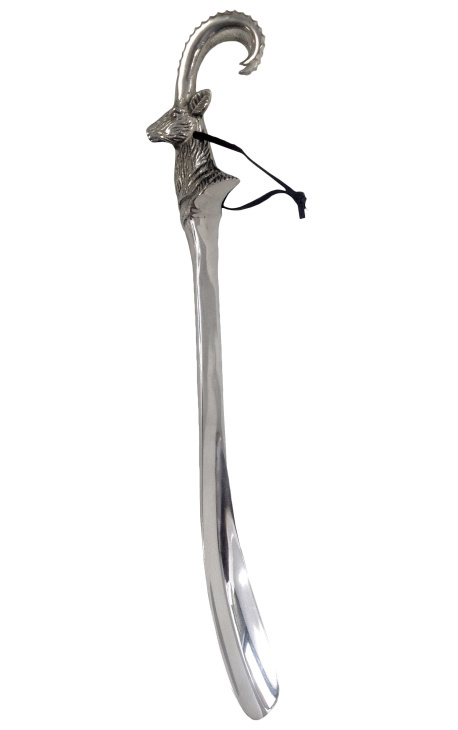 Grand chausse-pied en aluminium "Tête de Bouquetin"