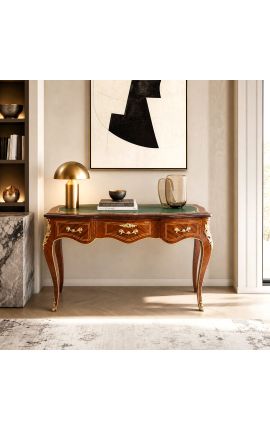 Louis XV Style Desk s 3 ladice s površinom za noge s marktima - 2