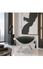 Dagobert Bench Black Velvet e legno d'argento - 7