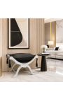 Banc Dagobert Velvet negre i fusta de plata - 2