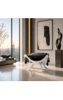 Dagobert Bench Black Velvet e legno d'argento - 9