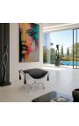 Banc Dagobert Velvet negre i fusta de plata - 15