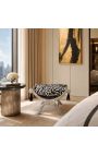 Dagobert Bench Zebra Fabric și lemn de argint - 7