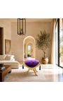 Dagobert suoliukas violetinis aksomas ir aukso mediena - 5
