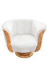 Tugitool tulp art deco stiilis ELM ja valge samet - 16