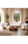Art Deco stil sofabord i Elm Burl og sort lakeret - 2