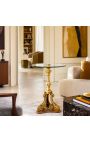 Piedestal bord Louis XV Style brons och glasskiva - 4