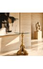 Säulentisch im Stil Louis XV Bronze und Glasplatte - 5