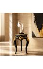 TABELA GUÉRIDON Louis XIV Style Black Lakin Wood z Gilt Bronzes - 10