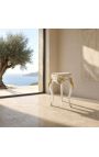 Guéridonbord Louis XIV Style White Lacquered Wood med förgyllda Bronzes - 6