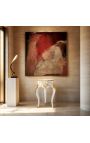 Guéridon bord Louis XIV Style White Lakered Wood med forgyldt bronzes - 7