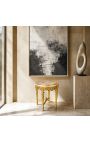 Round Louis XVI style beige marble side table with gilt wood - 3