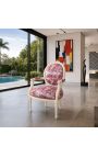 [Limited Edition] Fotelj Louis XVI slog toile de jouy in bež les - 9