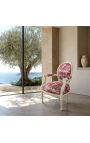 [Limited Edition] Πολυθρόνα Louis XVI Στυλ toile de joy και μπεζ ξύλο - 7