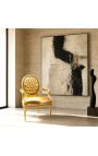 Barokk lenestol Louis XVI Stil medaljong Gull Leatherette og Gold Wood - 10