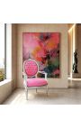 Poltrona barocca Louis XVI Stile velluto rosa e legno d'argento - 5