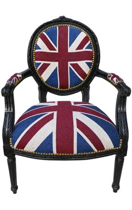 Estil barroc de butaca de Louis XVI "Jack sindica" i fusta negra - 1