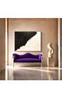 Barroco Sofa Napoléon III terciopelo púrpura y madera de plata - 6