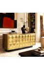 GLASTON Scaffale in ottone dorato spazzolato con forme geometriche - 180 cm - 6