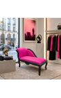 В стиле барокко Louis XV Деловая Fuchue Fuchsia бархатная ткань и черная древесина - 7