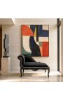 Louis XV Chaise longupe preto tecido de veludo e madeira preta - 11