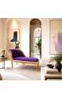 Louis XV "Chaee Longue" violetinė aksomo audinio ir aukso mediena - 2