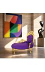 Barokki Kaava Longue Purple Velvet Gold Wood - 6