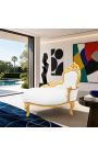Chaise Baroque Longue White Sintyette con madera de oro - 10