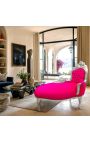 Barokna šala na žaruljicu Fuchsia Velvet sa srebrnim drvom - 3