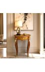 Masă pătrată în Louis XV Stilul Inalid din lemn, bronz și decorațiuni muzicale pictate. - 8