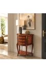 Bedside 3 drawers inlaid wood with shelf - 8