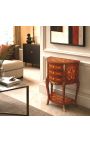 Bedside 3 drawers inlaid wood with shelf - 7