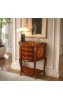 Bedside 3 drawers inlaid wood with shelf - 5