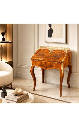 Stalas Scriban Louis XV Stilius su marketu ir auksu bronzos - 2