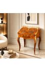 Scriban de mesa Louis XV Estilo com marchetaria e bronze de ouro - 2