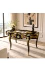 Grand bureau violonné de style Napoleon III marqueterie Boulle - 5