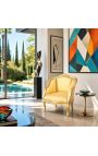 Bergere tugitool Louis XV Stiil Gold Satine kangast kullapuidust - 5