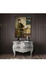 Baroque dresser of style Louis XV silver with silver bronzes