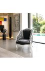 Scaun baroc bergere Louis XV lemn de argint - 7