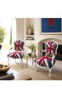 "Union Jack" poltrona barroca de Louis XV estilo de estilo e prata - 4