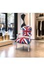"Union Jack" barock fåtölj av Louis XV stil och silver trä - 11