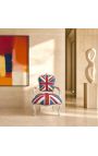 "Union Jack" barokk lenestol av Louis XV Stil og sølv tre - 8
