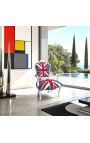 "Union Jack" Barocksessel von Louis XV Stil und Silberholz - 5