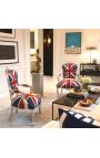 "Union Jack" poltrona barroca de Louis XV estilo de estilo e prata - 12