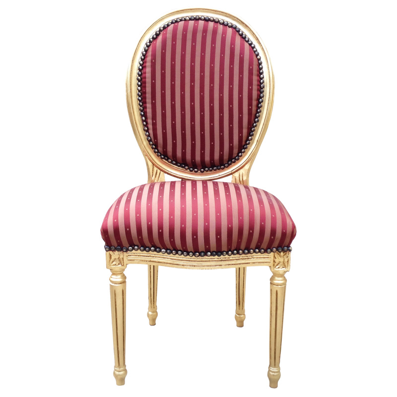 Chaises FRANCE BAROQUE salle à manger style royal Chaise avec accoudoirs argent/violet #70F31
