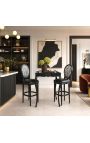 Квадратный барочная барный стол черного цвета с черным верхом - 2